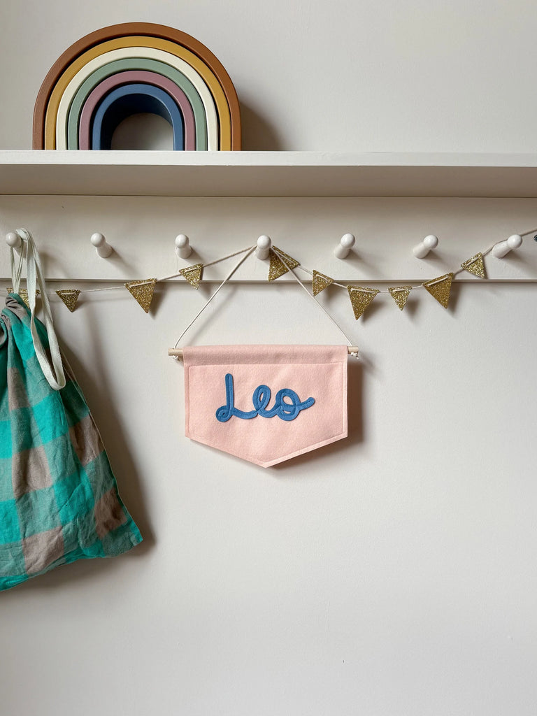 mini felt name banner