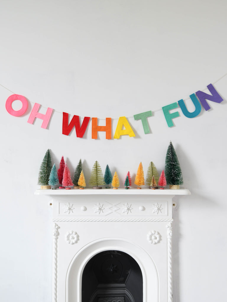 oh what fun felt letter garland